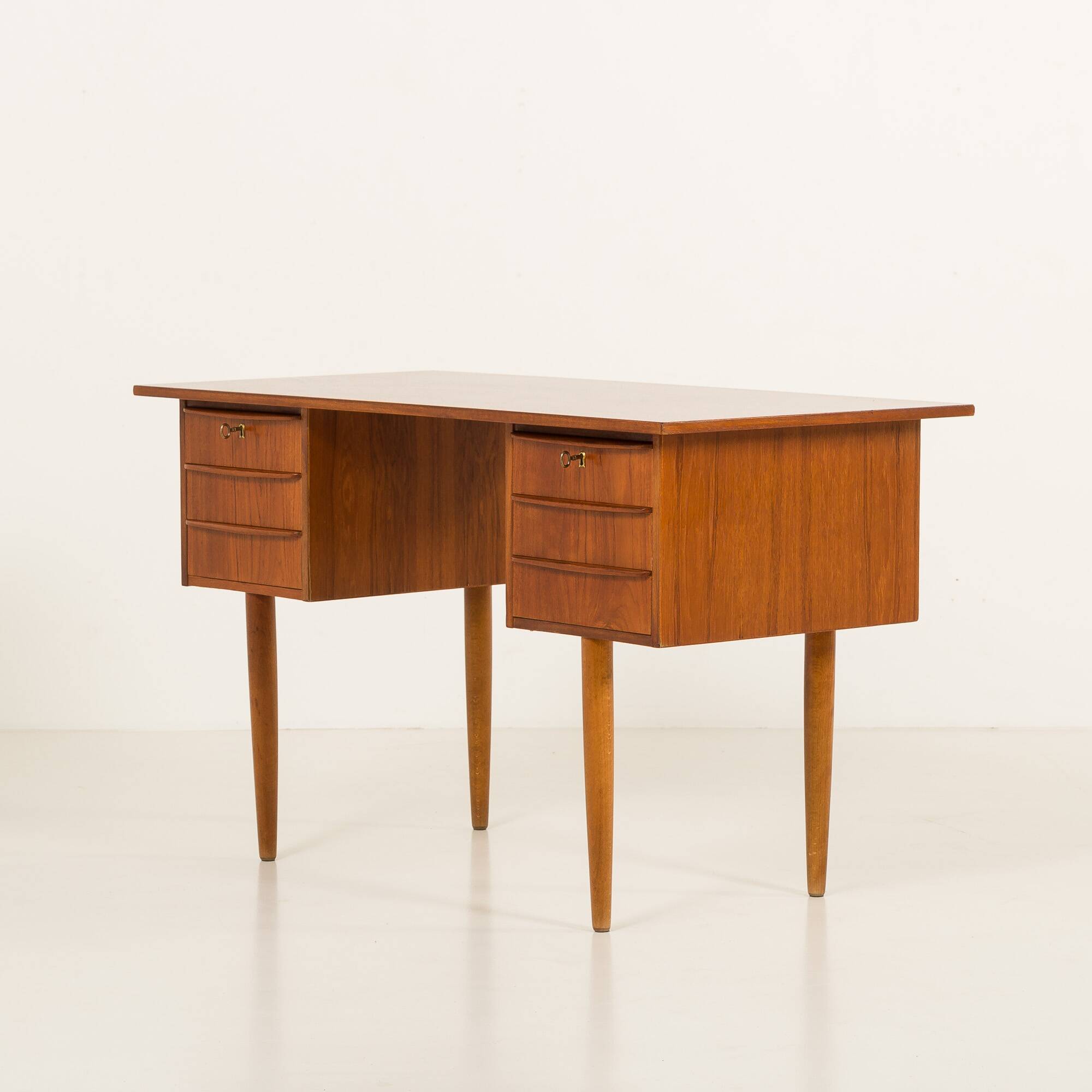 Small Danish mid century teak desk, 1960s