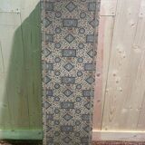 Fabric screen with scenes and flowers patterns