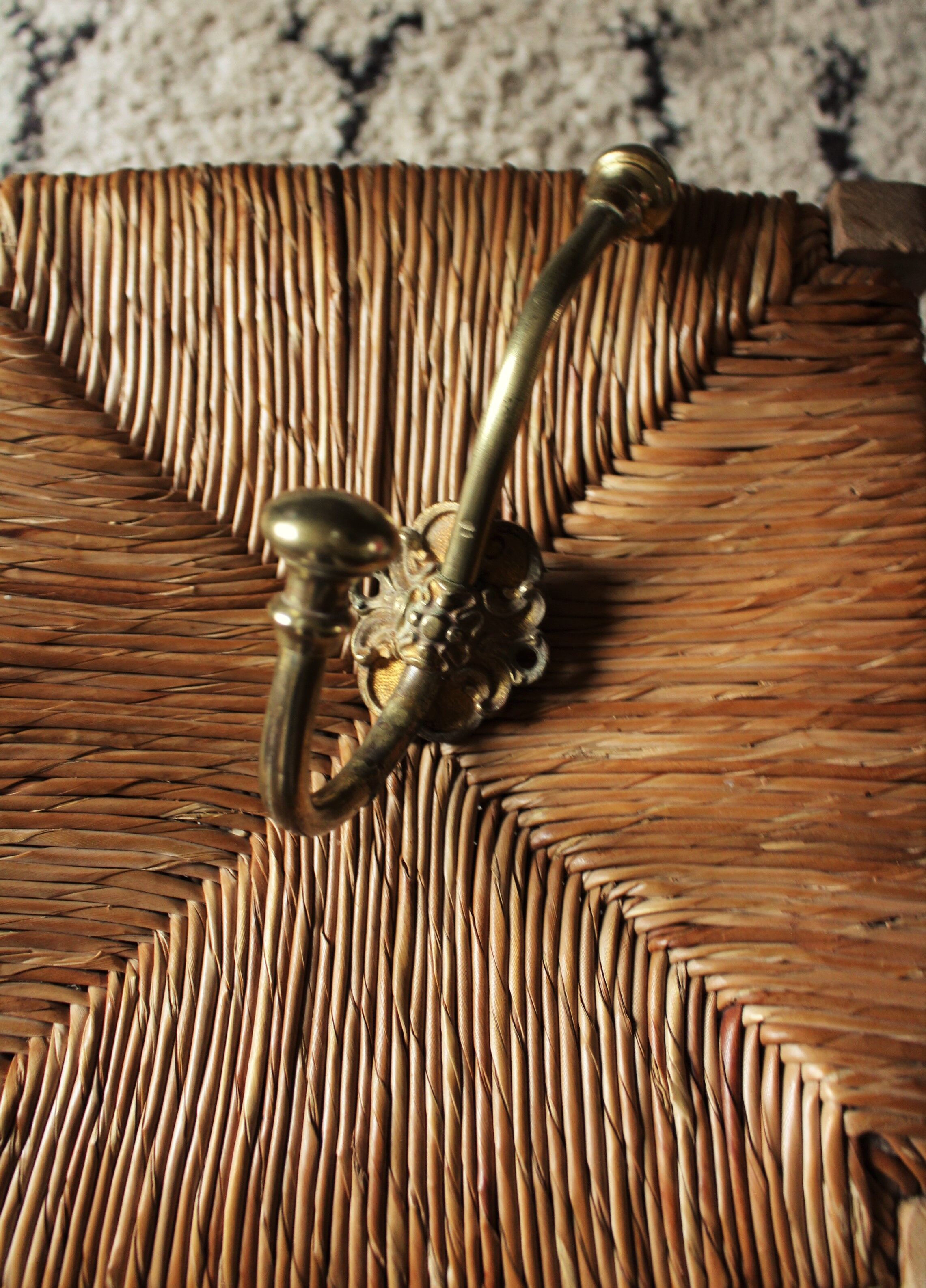 Porte manteau double patère laiton