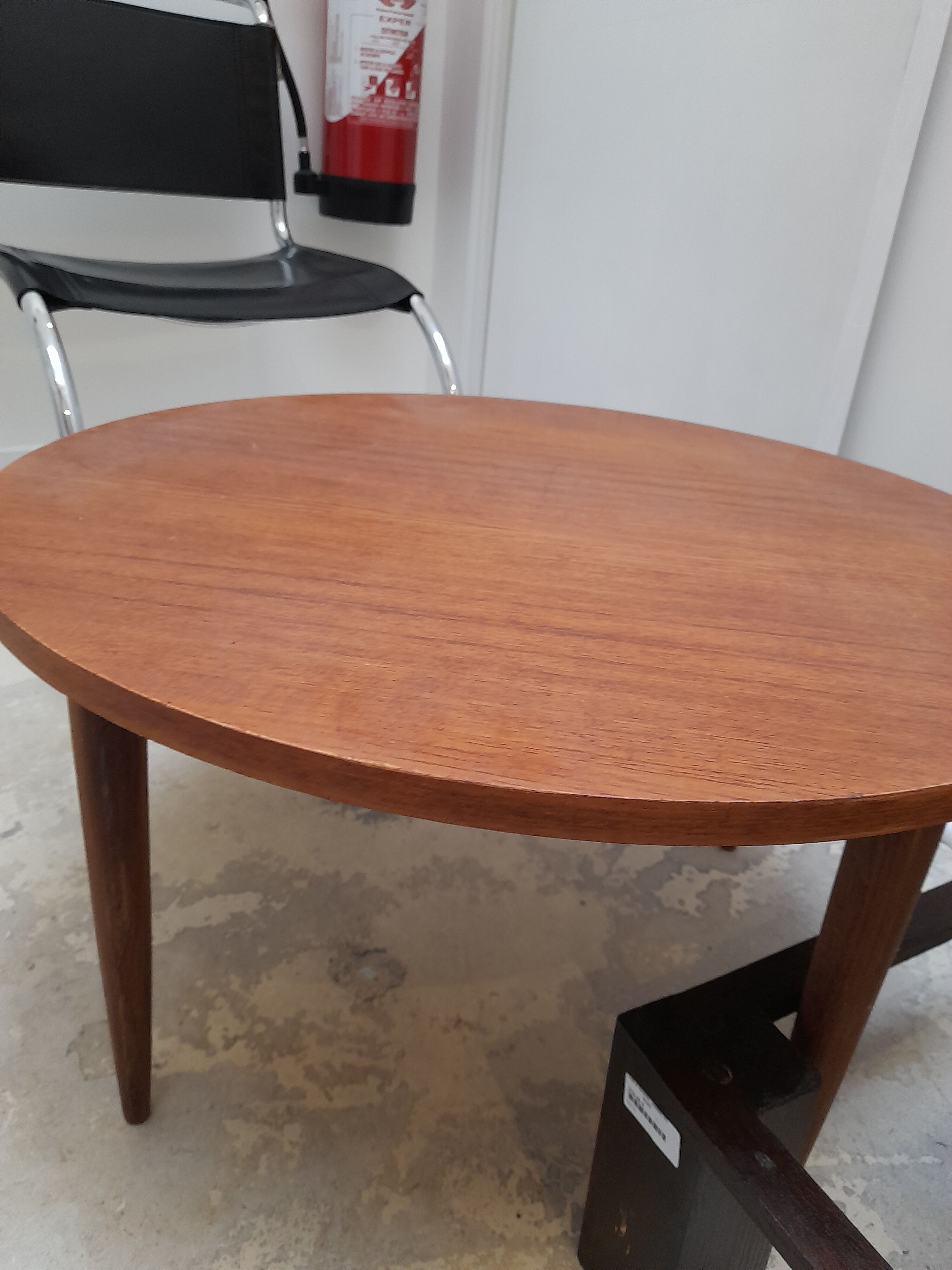 Round Scandinavian coffee table