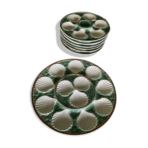 6 assiettes à huîtres