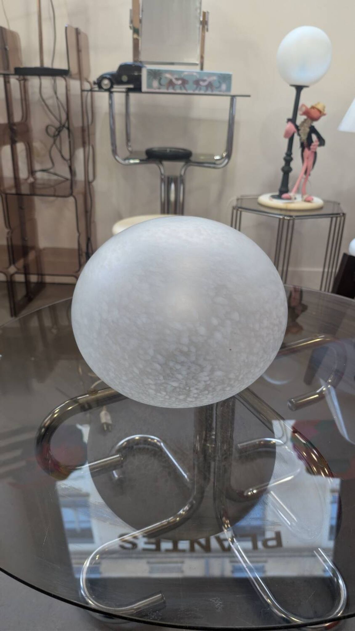 Lampe galet verre italien années 70/80