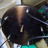 Suspension en verre de Murano vert et blanc de Vistosi Italie 1960