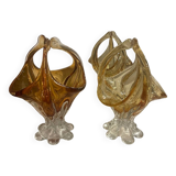 Lot 2 Coupes verre murano vintage
