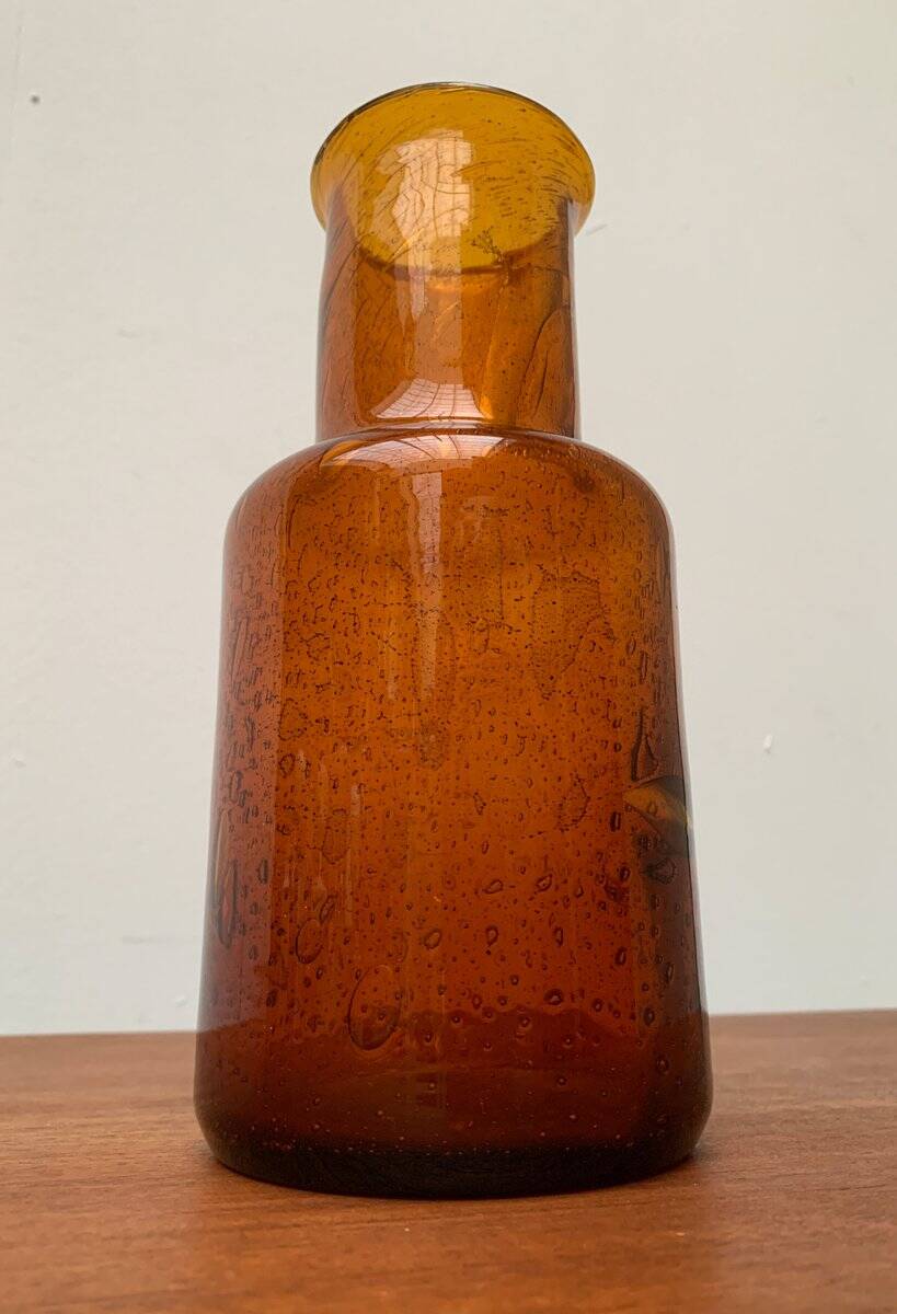 Handmade glass vase from the mid-century.