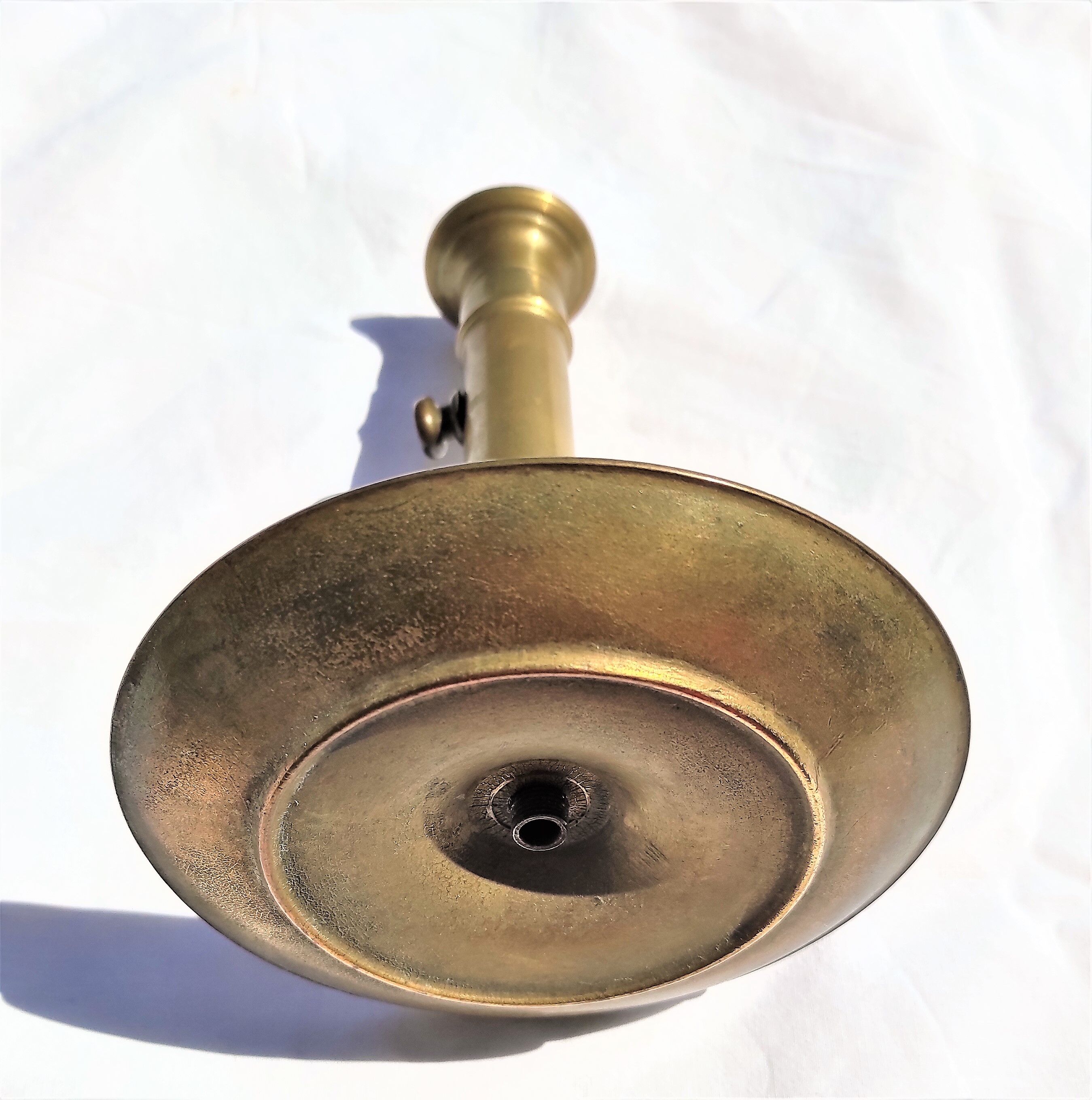 Antique brass candle holder