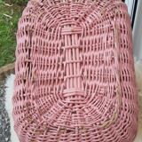 Pink rattan basket