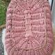 Panier en rotin rose
