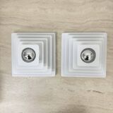 Set of 2 Hustadt Leuchten wall lamps , 1970s