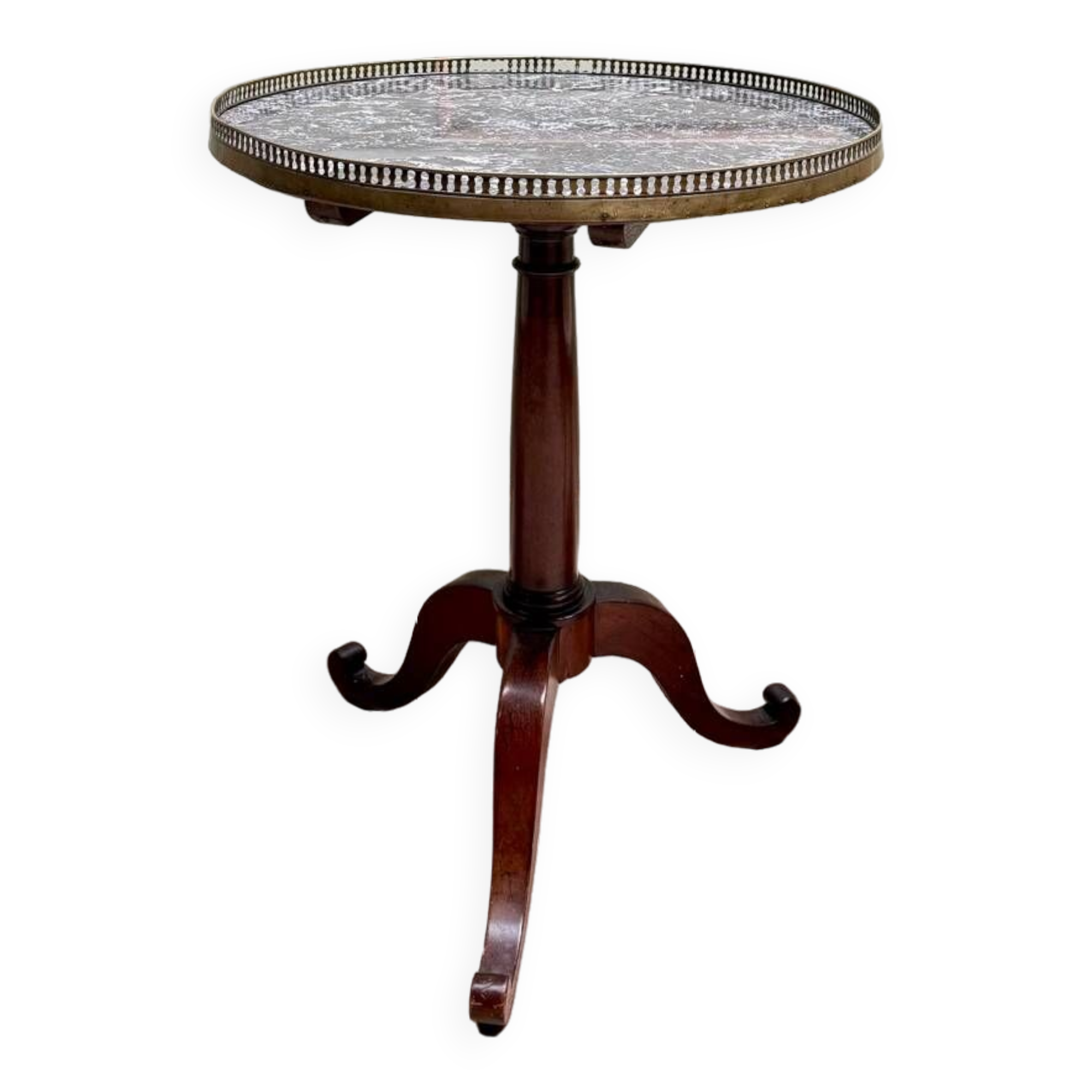 Pedestal Table In Mahogany Tripod, Louis XVI XVIII Eme Century