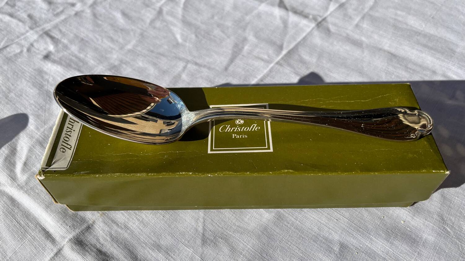 Lot de 3 cuillères  Christofle  pompadour  vintage