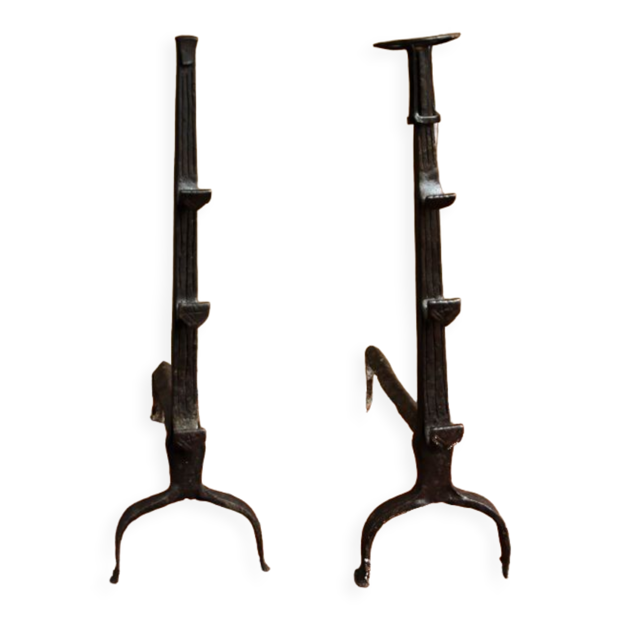 Pair of landiers, seventeenth century