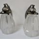 Pair of art deco glass and metal sconces 20/30
