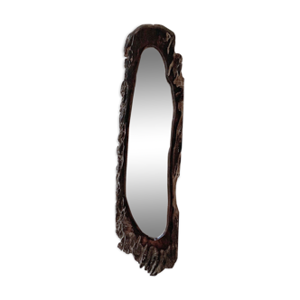Free form wooden mirror, 1950s
