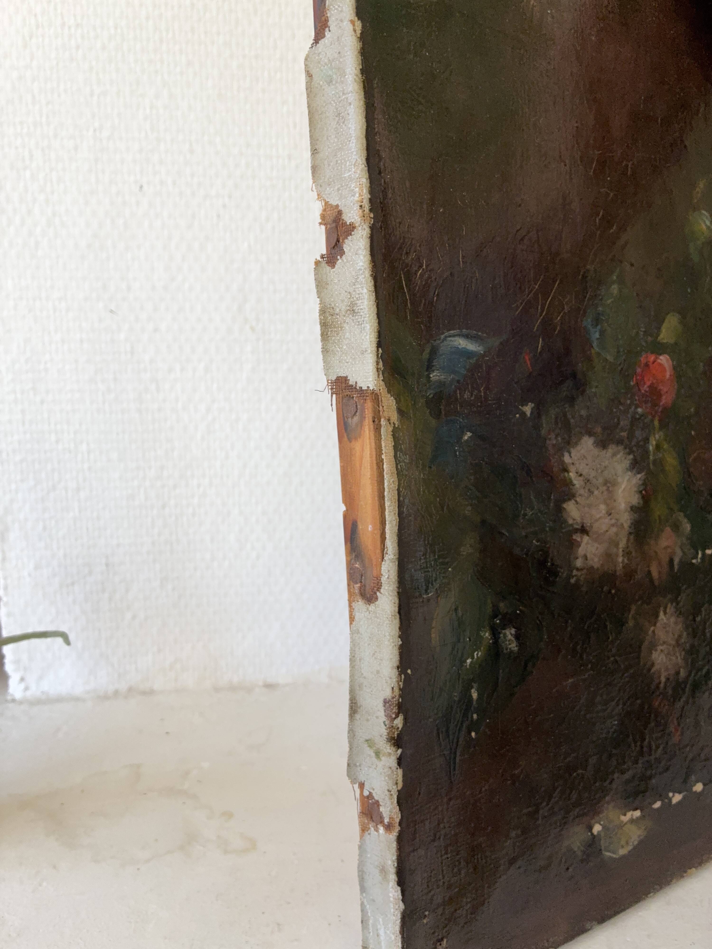 Old painting oil on canvas still life