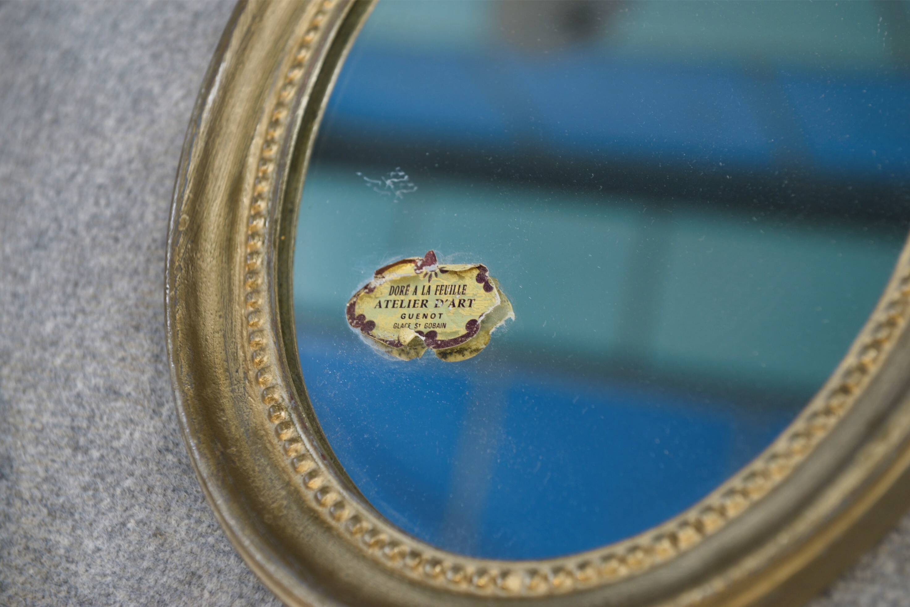Paire de miroirs ovales, 1950