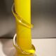 Soliflore vase in twisted yellow glass from the 60s/70s