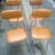 Set of 4 vintage chairs stainless steel feet 60s.