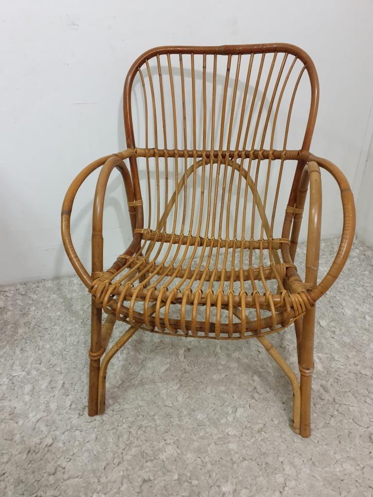Vintage rattan armchair