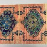 Tapis tribal vintage en laine, turc en détresse, 335x81 cm