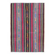 Vintage Turkish Hand-Knotted Wool Cotton Pink Kilim Area Rug 170x245