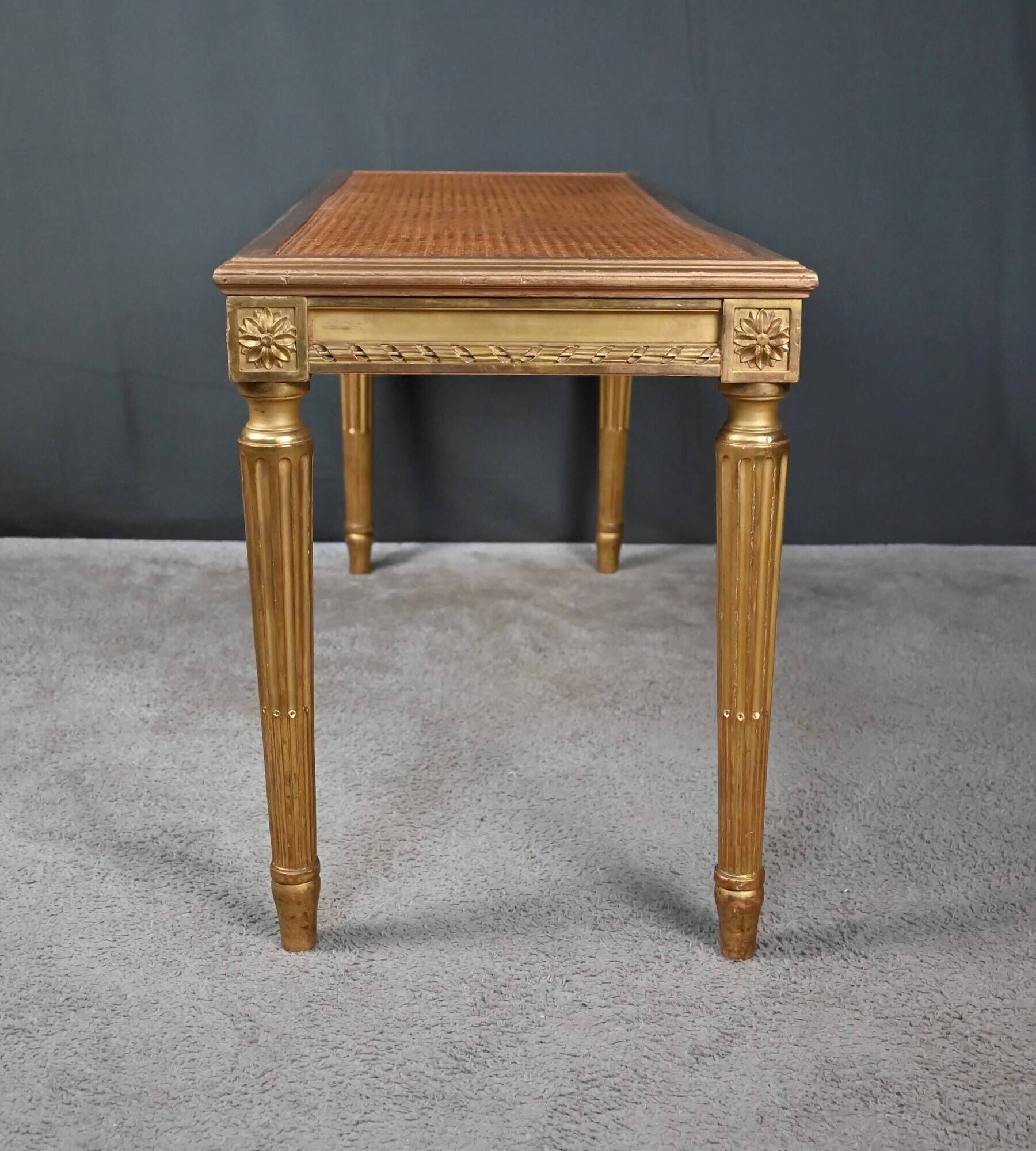 Golden Wood Bench, Louis XVI style – Early 20th century
