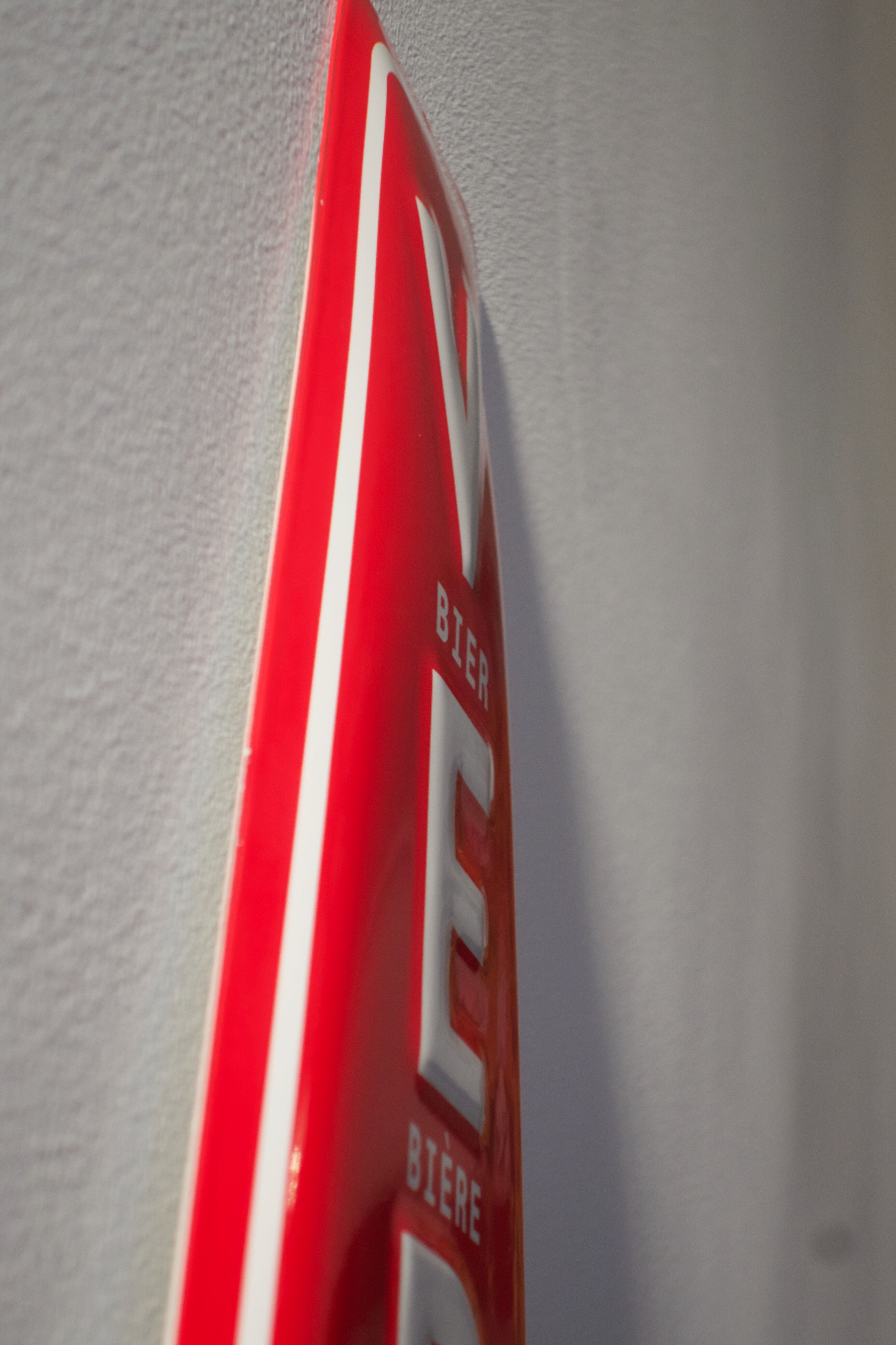 Advertising enamel sheet for the famous Belgian beer brand Vedett