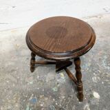 Small turned wooden tripod stool