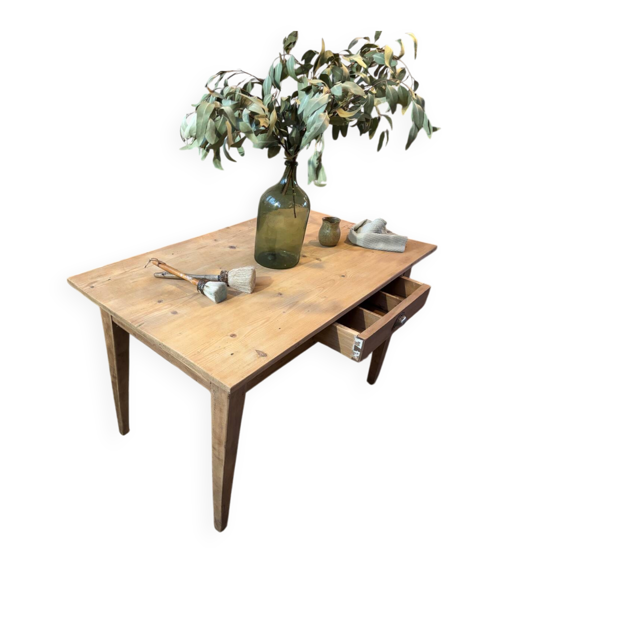 Farm table with 2 drawers