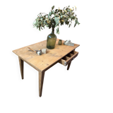 Farm table with 2 drawers