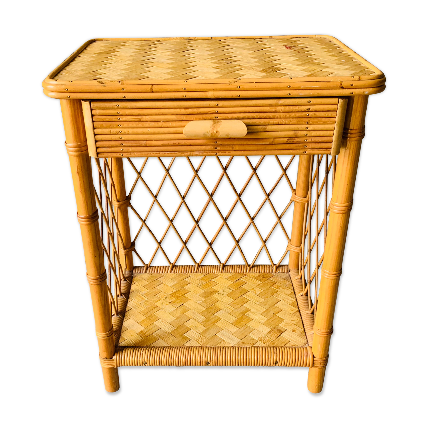 Rattan nightstand