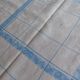 White and sky blue damask tablecloth and 10 towels