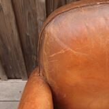 Leather club chair