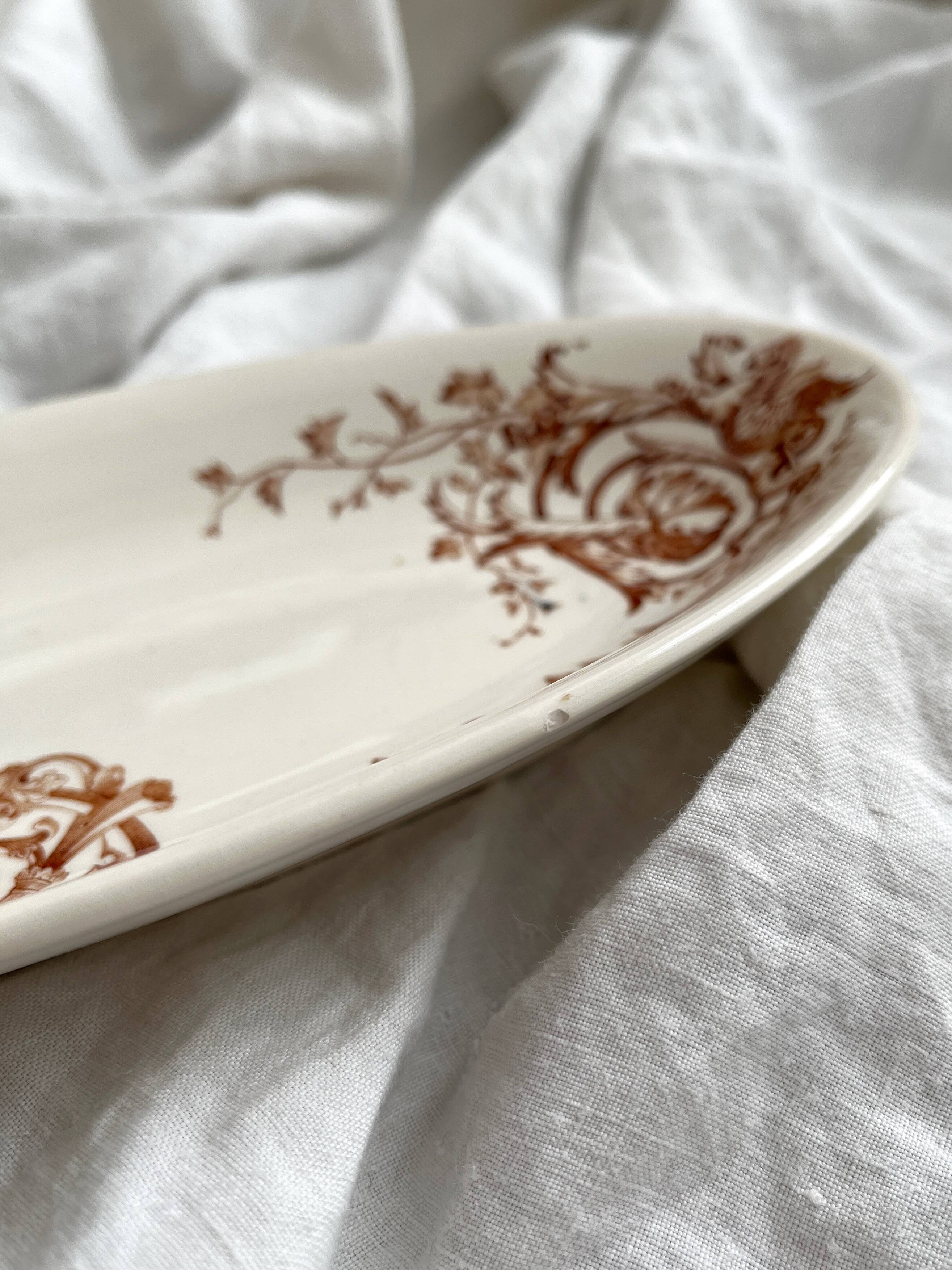 Oval ironstone dish "Joinville" KG Lunéville
