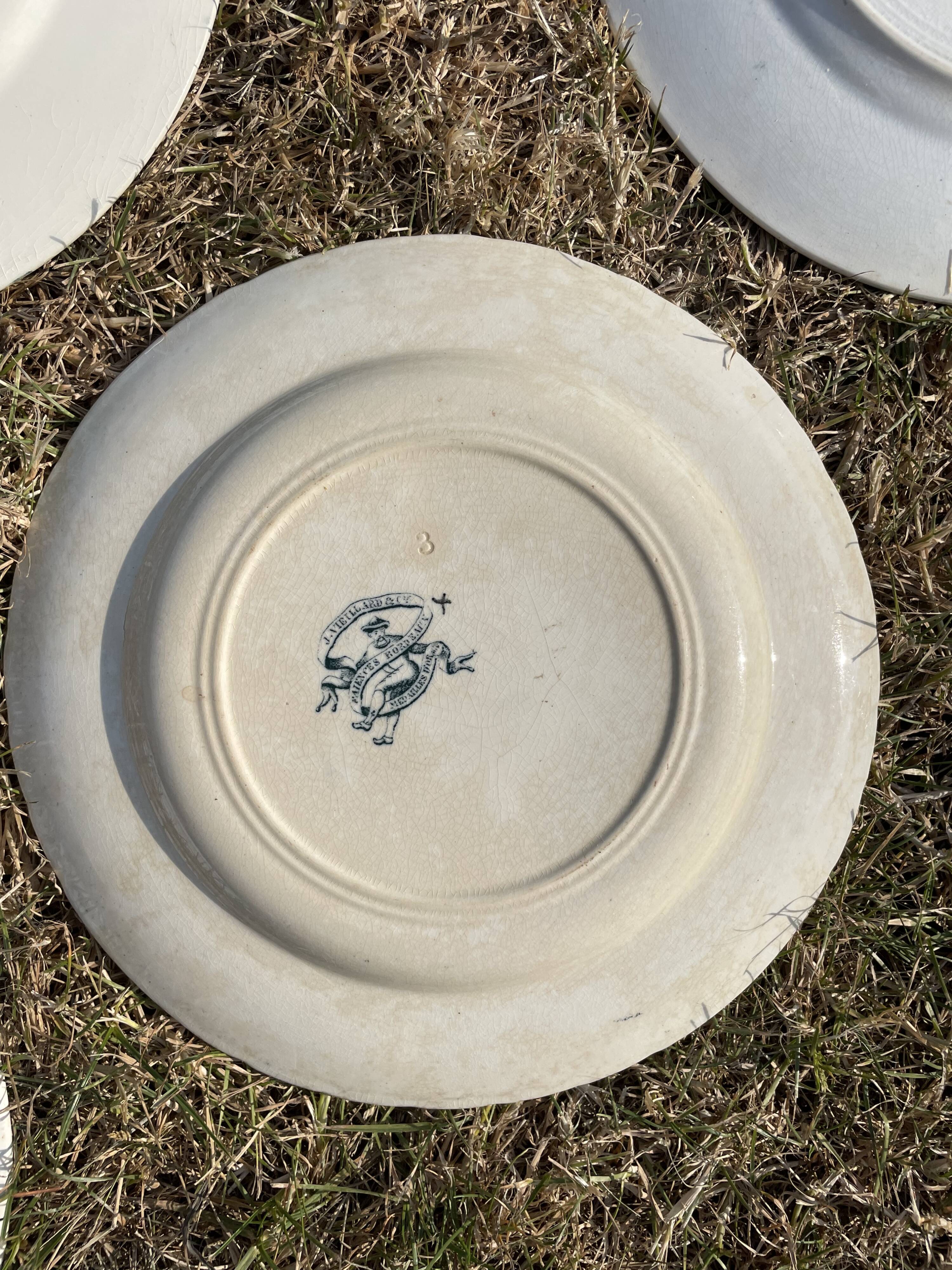 Set of 8 mismatched iron earth flat plates