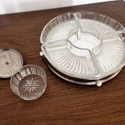 Plat de service sur plateau miroir
