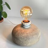 Lampe galet pierre naturelle vintage