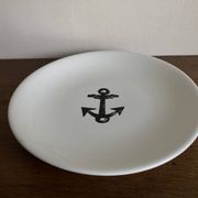 Gien centerpiece for Primavera Le Printemps 1960 Riviera marine anchor
