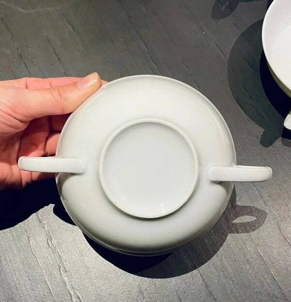 Set of 6 consommé bowls Porcelain