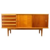 Mid-century teak and maple sideboard, Czechoslovakia, 1960s