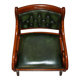 Chesterfield upholstered leather office chair, Victorian style