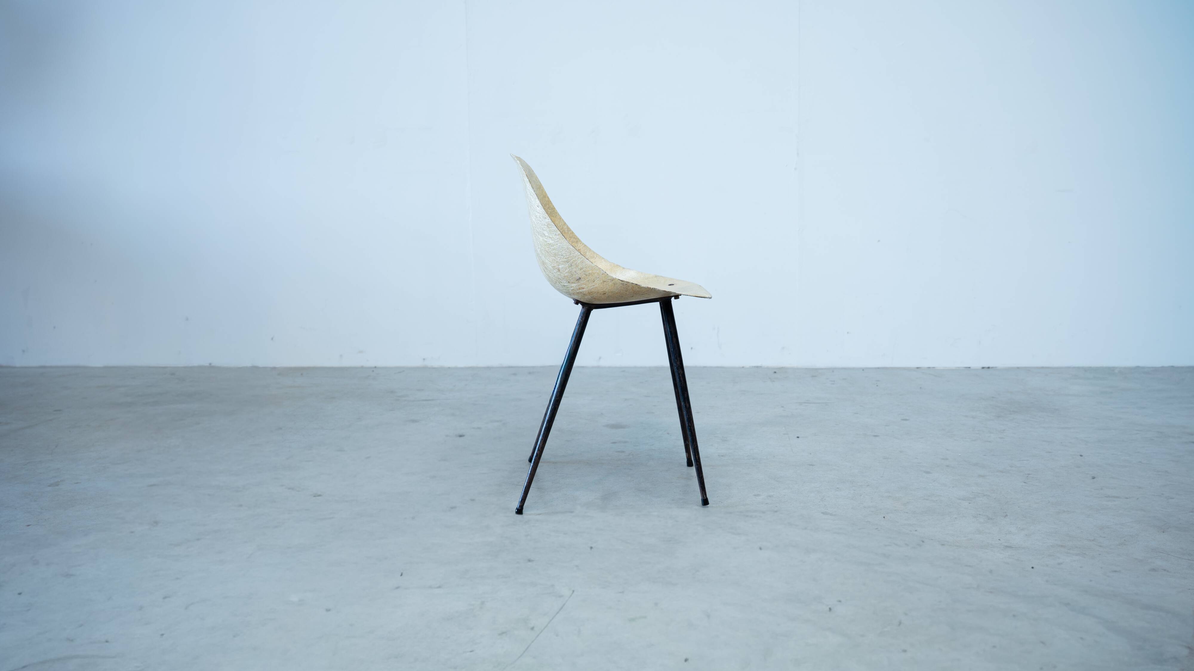 Rare 1950's Fiberglass Chair by René-Jean Caillette