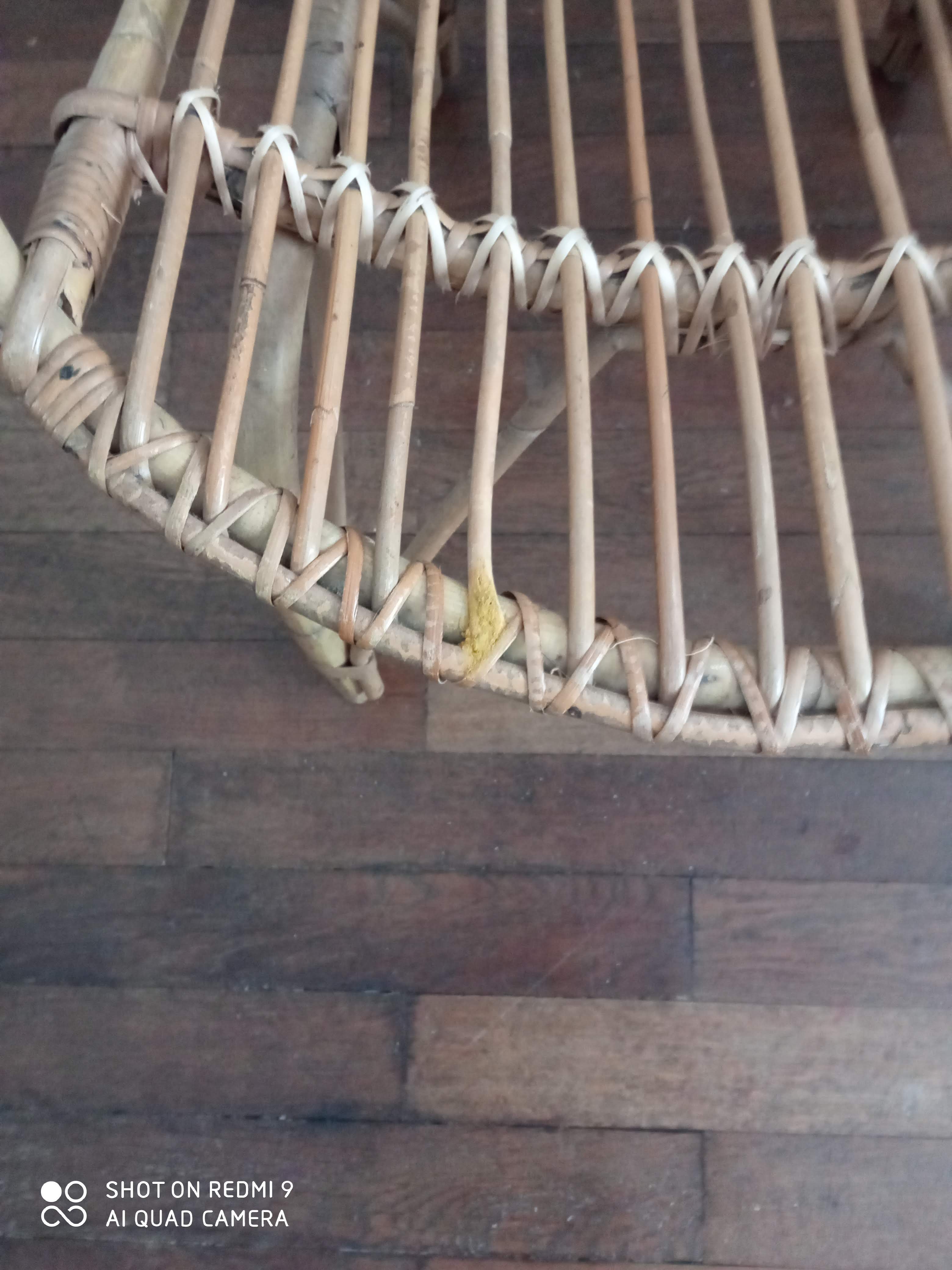 Vintage rattan armchair