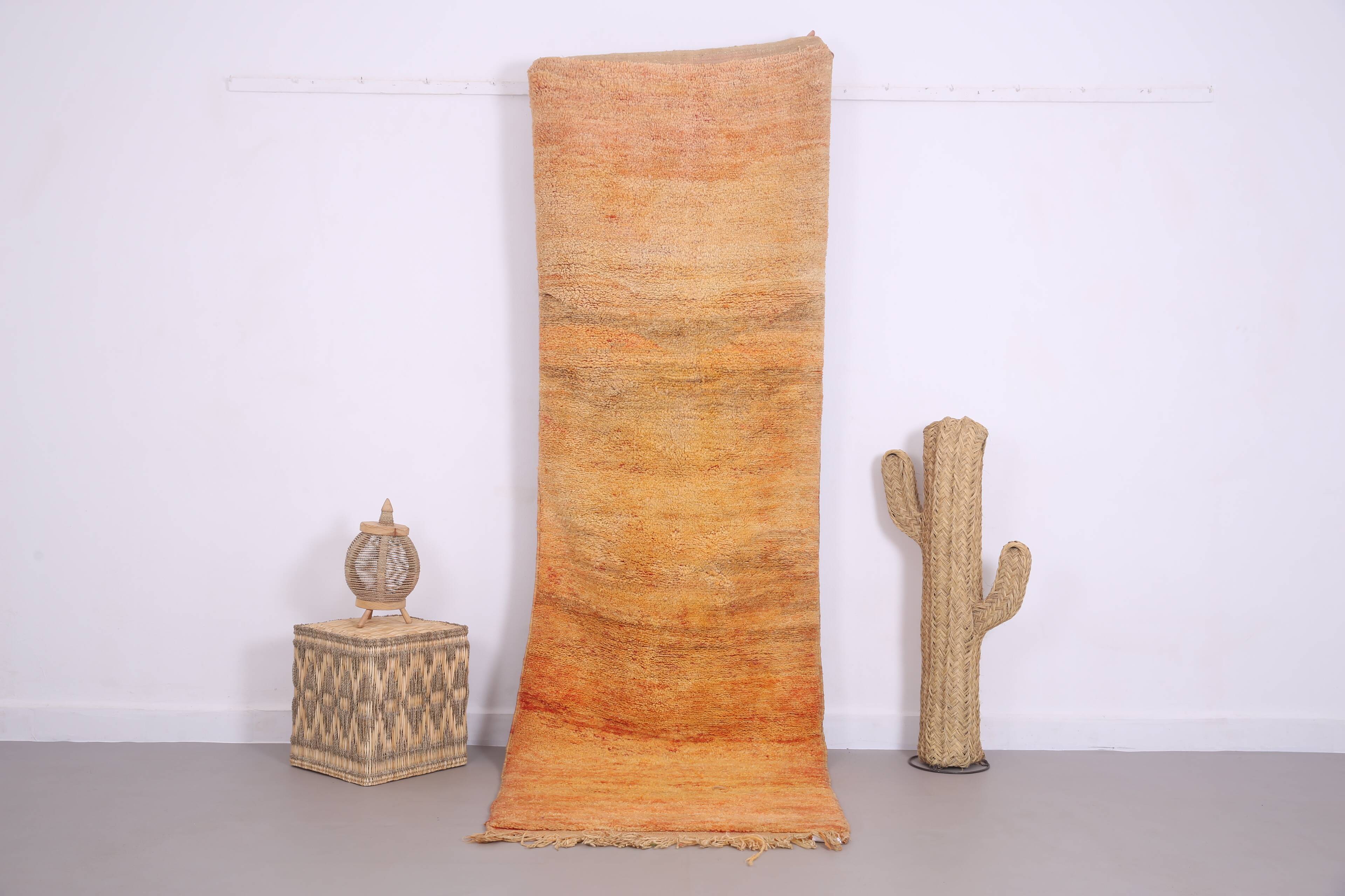 Vintage Moroccan Runner Rug 91 x 292 cm - Orange Runner Rug - Berber Rug