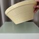 French Vintage Ribbed Ceramic Salad Bowl | Ivory Cream | Digoin Sarreguemin