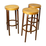Suite of three bar stools circa 1940