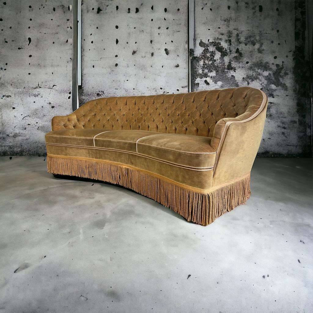 Vintage mustard yellow armchair / sofa / sofa