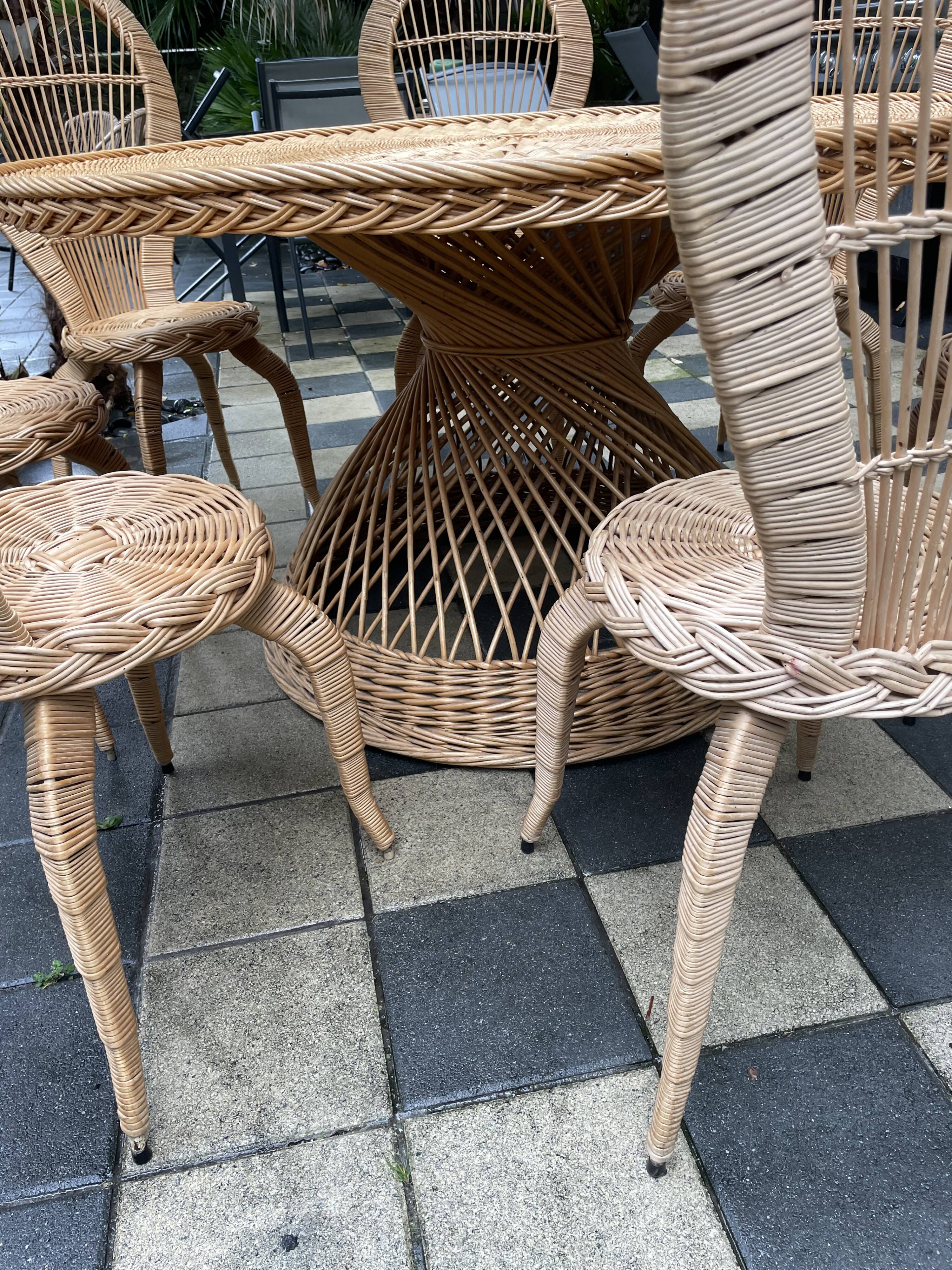 Vintage rattan garden furniture