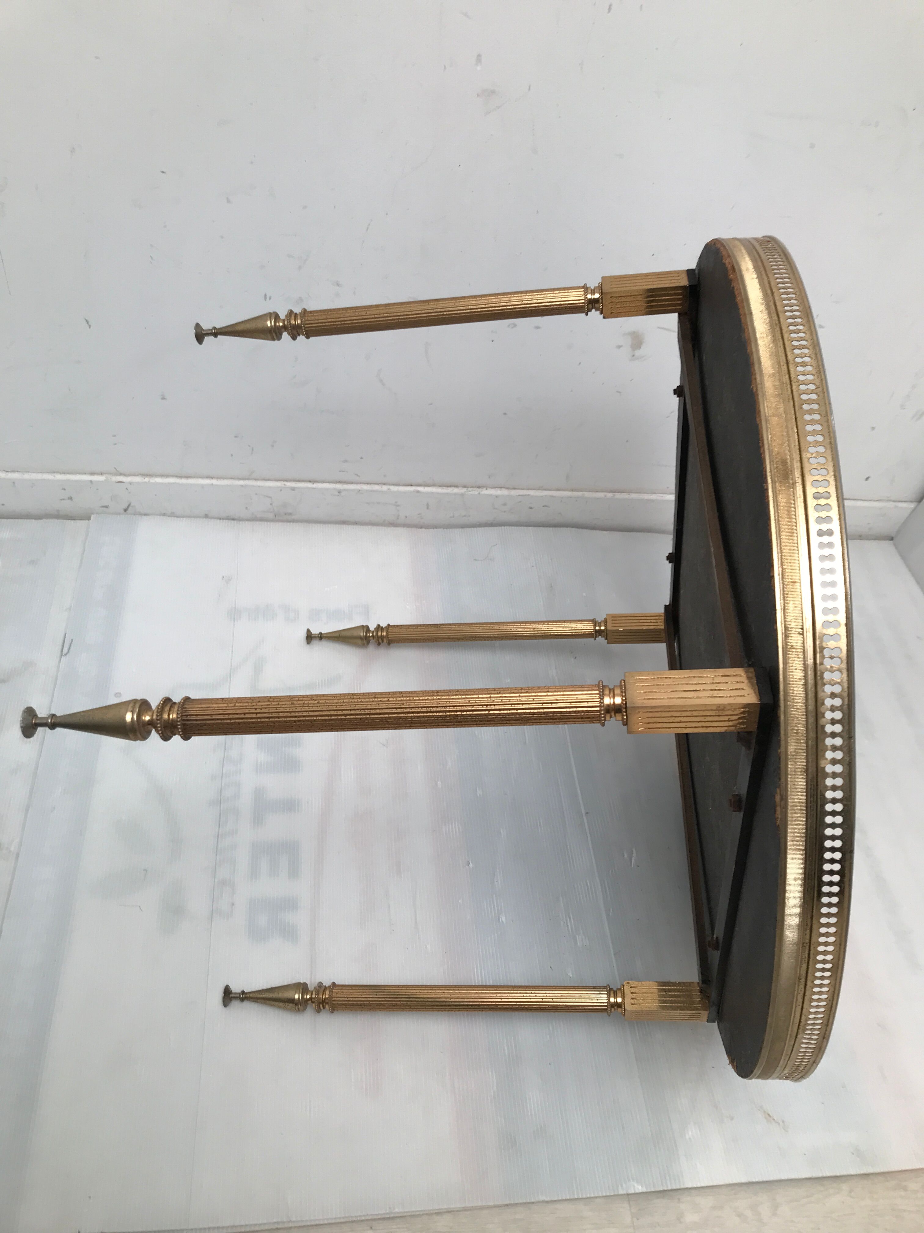 Brass and marble coffee table 60s