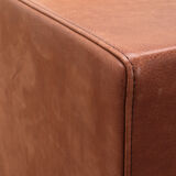 Vintage sofa gognac color model budapest design by paola navone by baxter.
